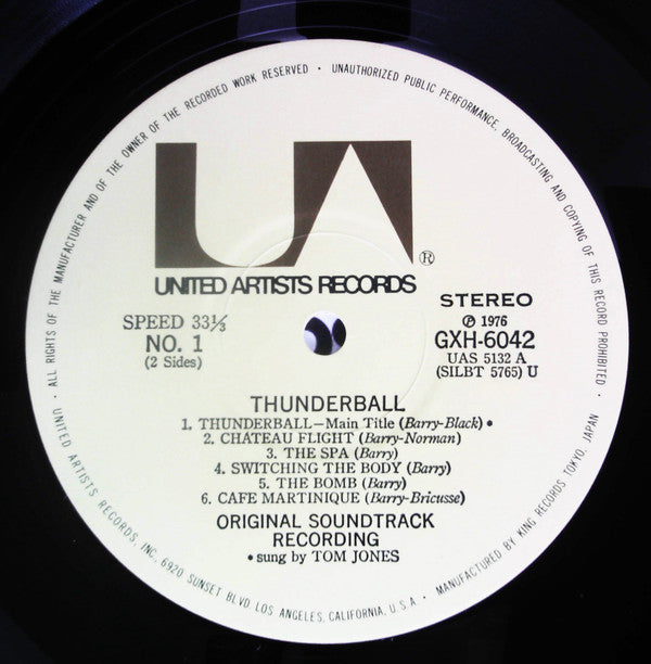 007 サンダーボール作戦 = Thunderball (Original Motion Picture Soundtrack)
