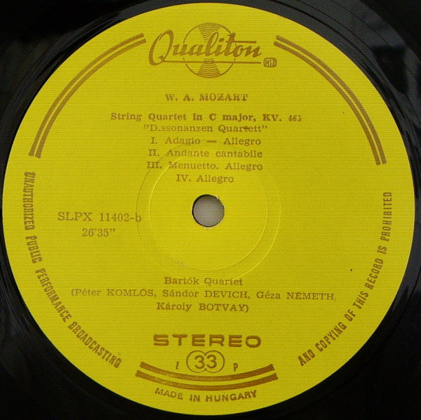 Six String Quartets - Dedicated To J. Haydn