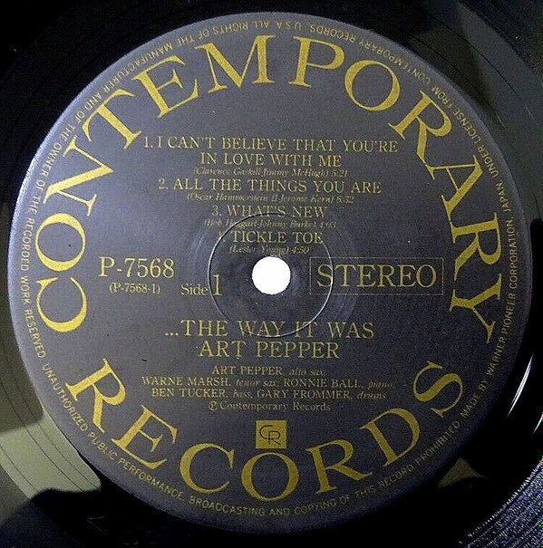 ...The Way It Was!