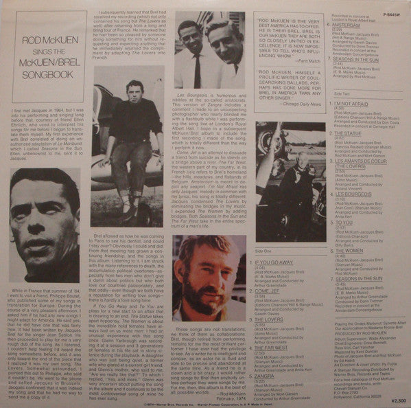 Seasons In The Sun (Rod Mckuen Sings The McKuen/Brel Songbook)