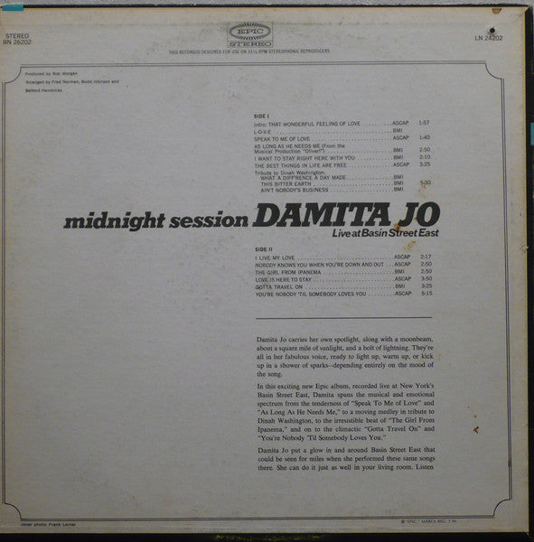 Midnight Session - Live At Basin Street East