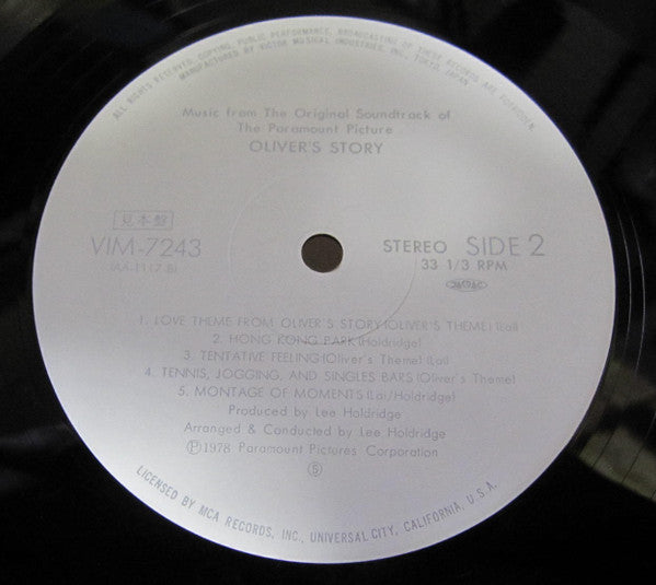 Oliver's Story (Music From The Original Soundtrack Of The Paramount Picture)