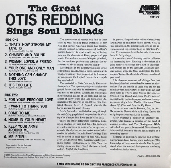 The Great Otis Redding Sings Soul Ballads