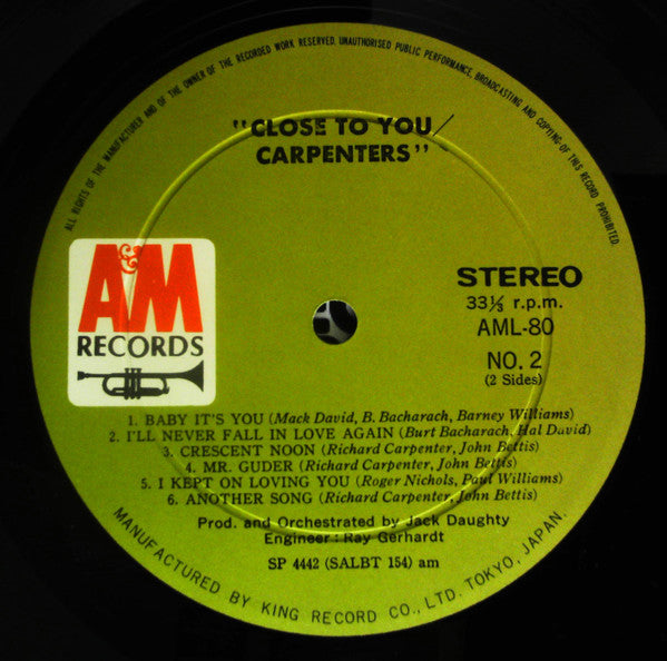 Close To You = 愛のプレリュード