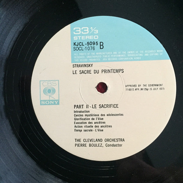 Boulez Conducts Stravinsky's Le Sacre Du Printemps