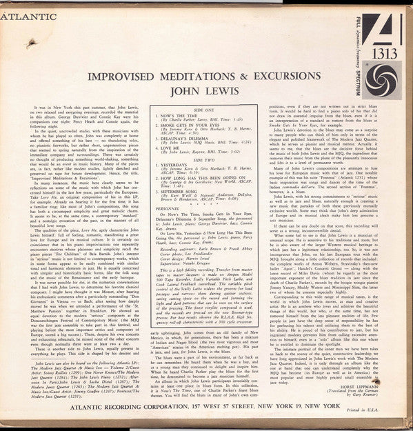 Improvised Meditations & Excursions