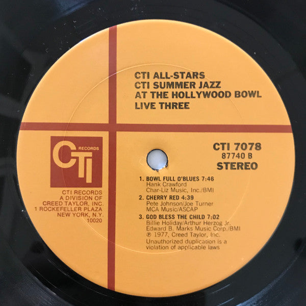 CTI Summer Jazz At The Hollywood Bowl Live Three