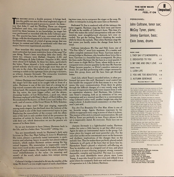 John Coltrane And Johnny Hartman