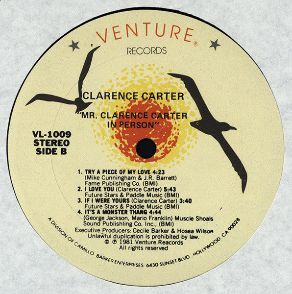 Mr. Clarence Carter In Person