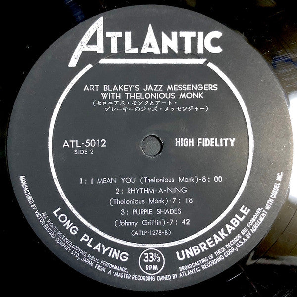 Art Blakey's Jazz Messengers With Thelonious Monk