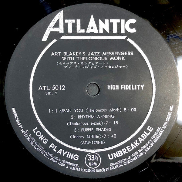 Art Blakey's Jazz Messengers With Thelonious Monk