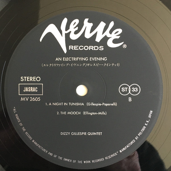 An Electrifying Evening With The Dizzy Gillespie Quintet - Recorded Live In Concert