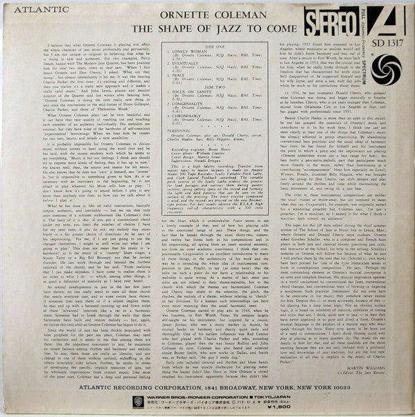 The Shape Of Jazz To Come