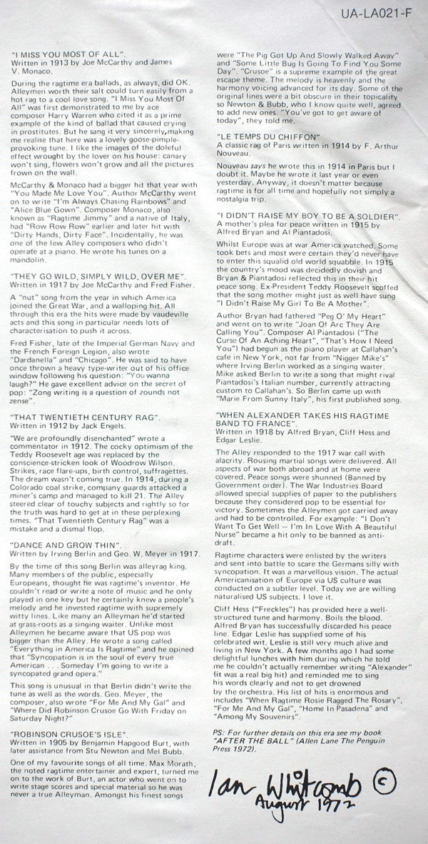 Under The Ragtime Moon