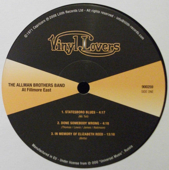 The Allman Brothers Band At Fillmore East