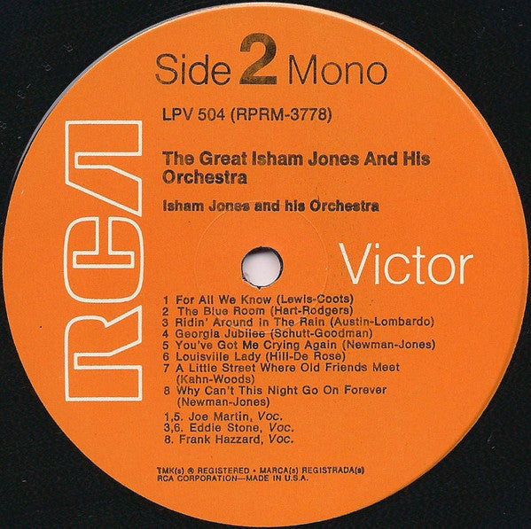 The Great Isham Jones And His Orchestra