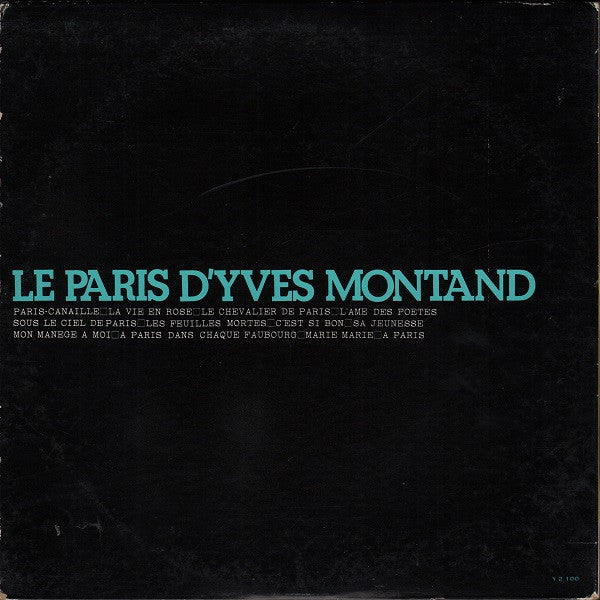 Le Paris D'Yves Montand