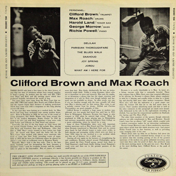 Clifford Brown & Max Roach