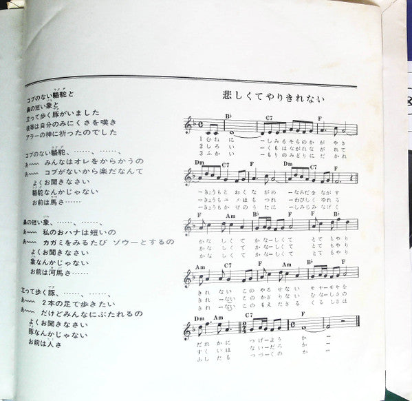 悲しくてやりきれない / コブのない駱駝