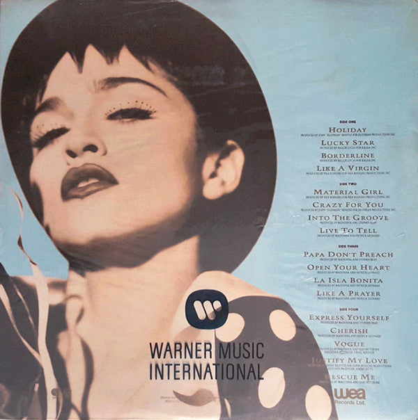 Release: The Immaculate Collection-Vinyl-South Korea-1990-1-26440, 1-26440-7535231