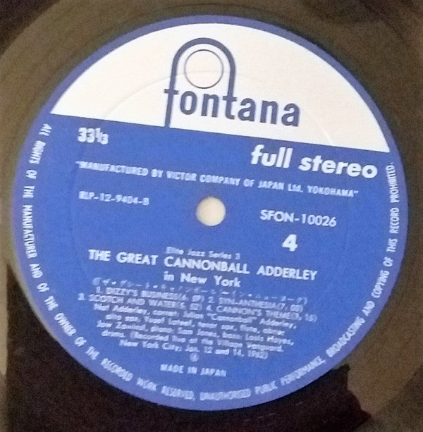 The Cannonball Adderley Quintet In San Francisco / The Cannonball Adderley Sextet In New York