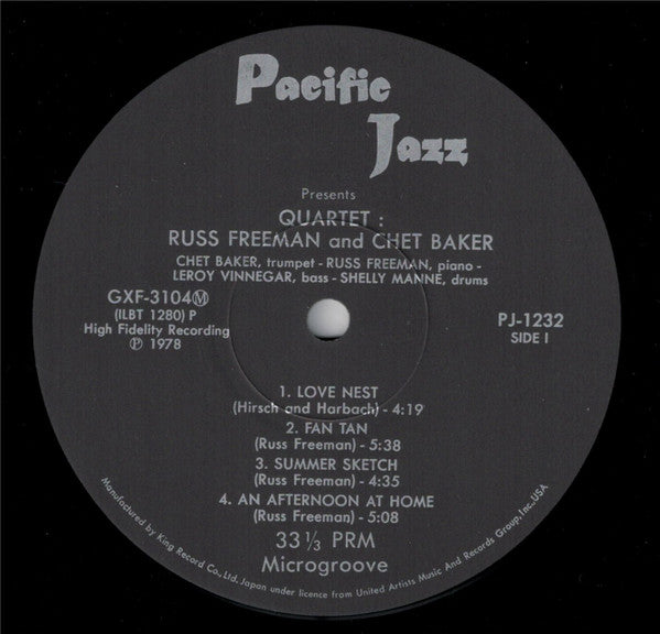 Quartet: Russ Freeman Chet Baker