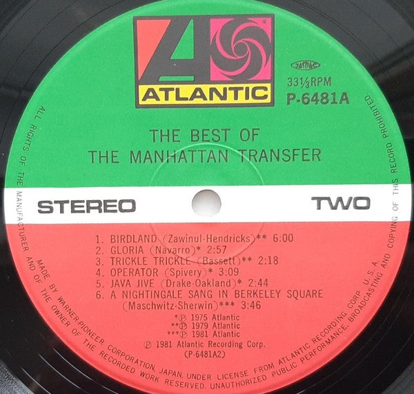The Best Of The Manhattan Transfer = ベスト・オブマンハッタン・トランスファー