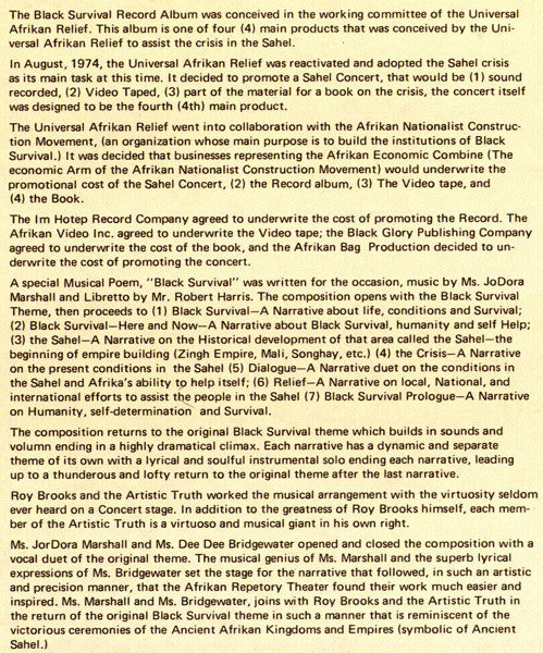 Black Survival - "The Sahel Concert" At Town Hall