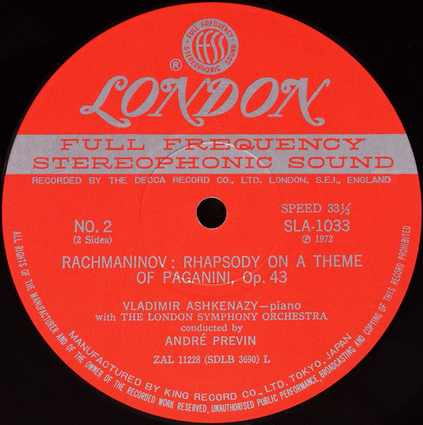 Piano Concerto No.2 in C minor, Rhapsody On A Theme Of Paganini