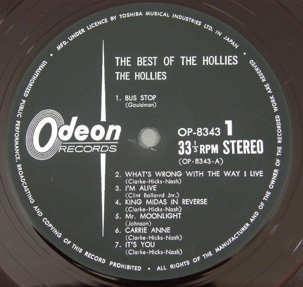 The Best Of The Hollies = ベスト・オブ・ホリーズ