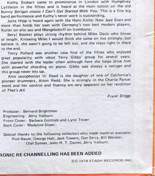 Women In Jazz: Swingtime To Modern Volume 3