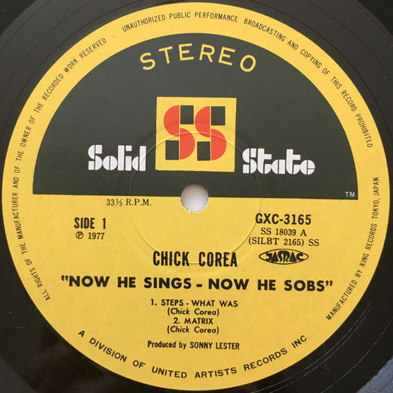 Now He Sings, Now He Sobs