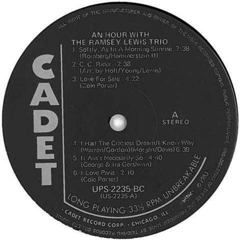 An Hour With The Ramsey Lewis Trio