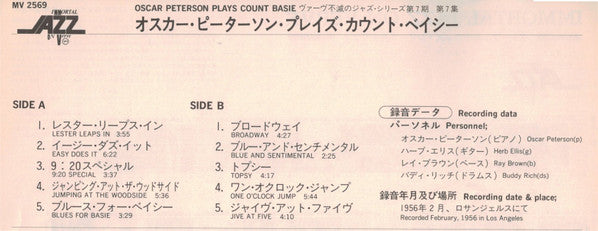 Oscar Peterson Plays Count Basie