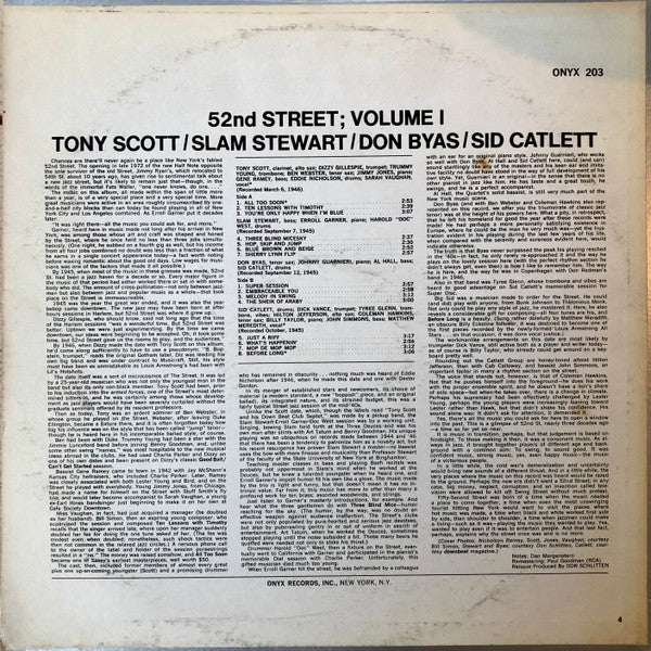 52nd Street; Volume 1