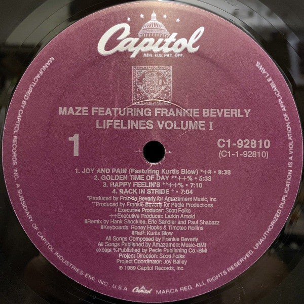 The Greatest Hits Of (Lifelines - Volume 1)