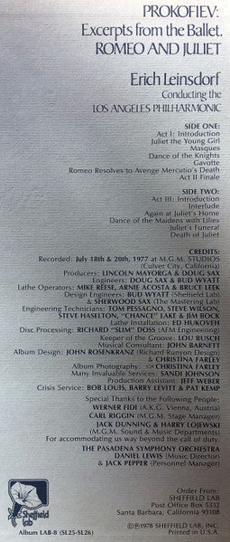 Romeo And Juliet (Ballet Excerpts)