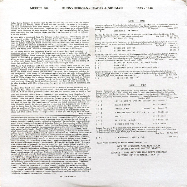 Leader & Sideman 1935-40