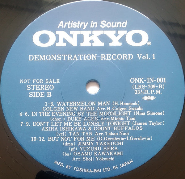 Artistry In Sound - Onkyo Demonstration Record Vol.1
