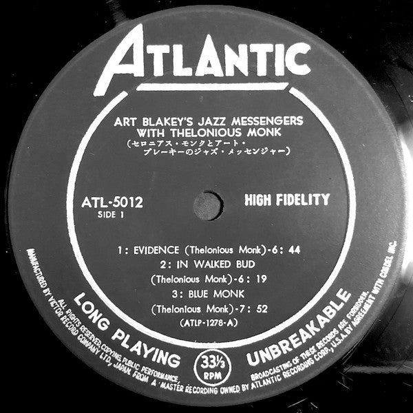 Art Blakey's Jazz Messengers With Thelonious Monk
