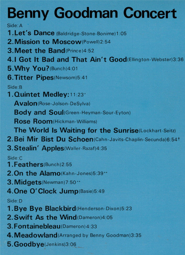 Benny Goodman Concert