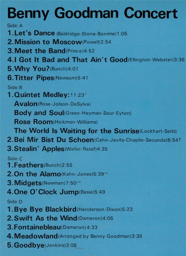 Benny Goodman Concert