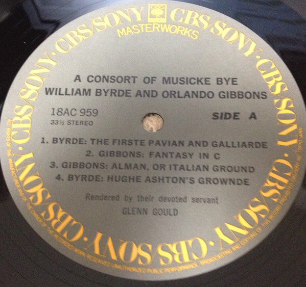 A Consort Of Musicke Bye William Byrde And Orlando Gibbons