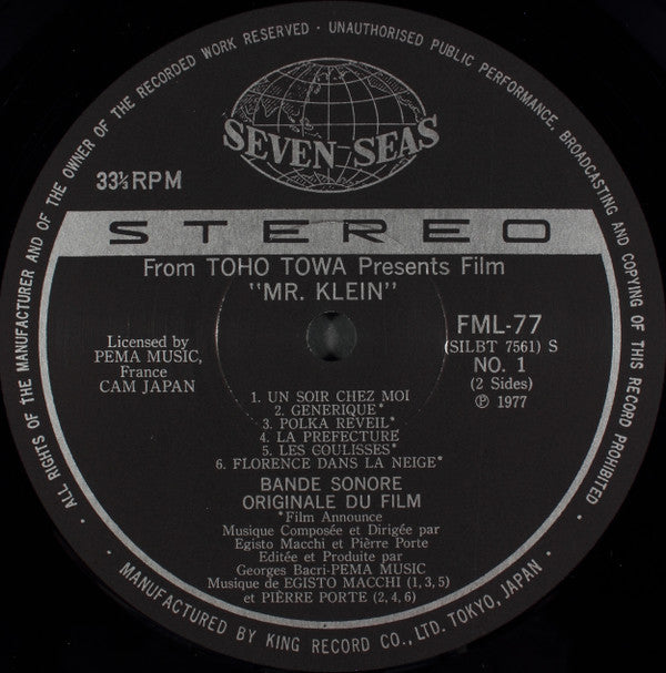 Mr. Klein (Bande Sonore Originale Du Film)