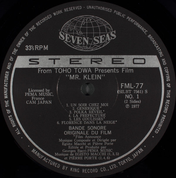 Mr. Klein (Bande Sonore Originale Du Film)
