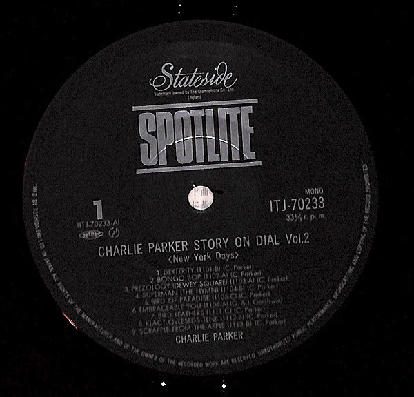 Charlie Parker Story On Dial Volume 2: New York Days
