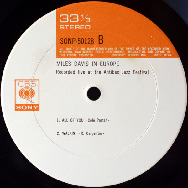 Miles Davis In Europe