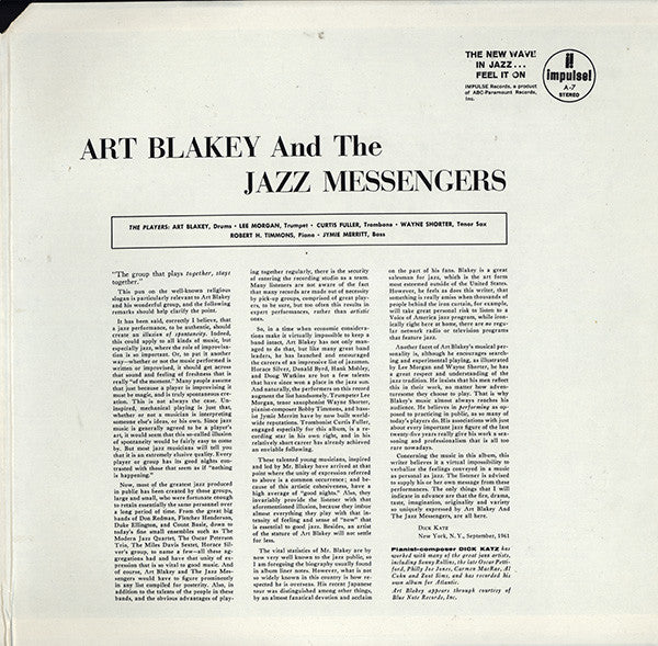 Art Blakey! Jazz Messengers!