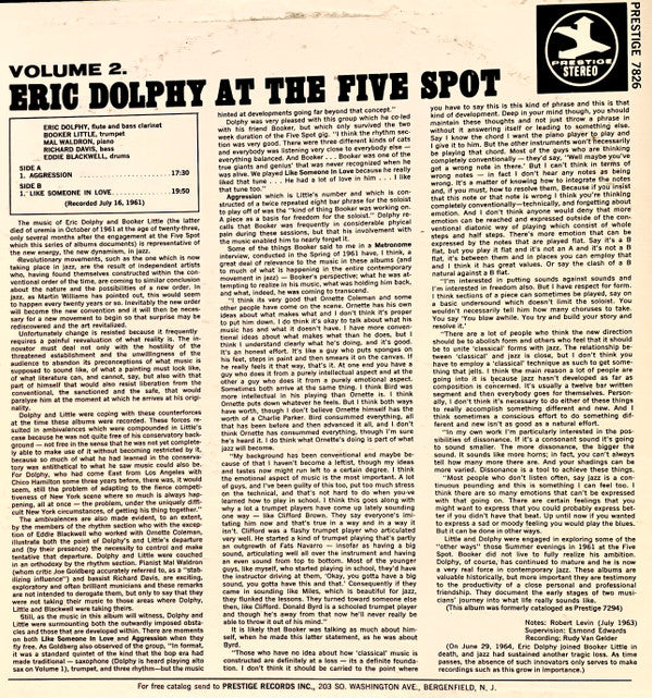 At The Five Spot Volume 2