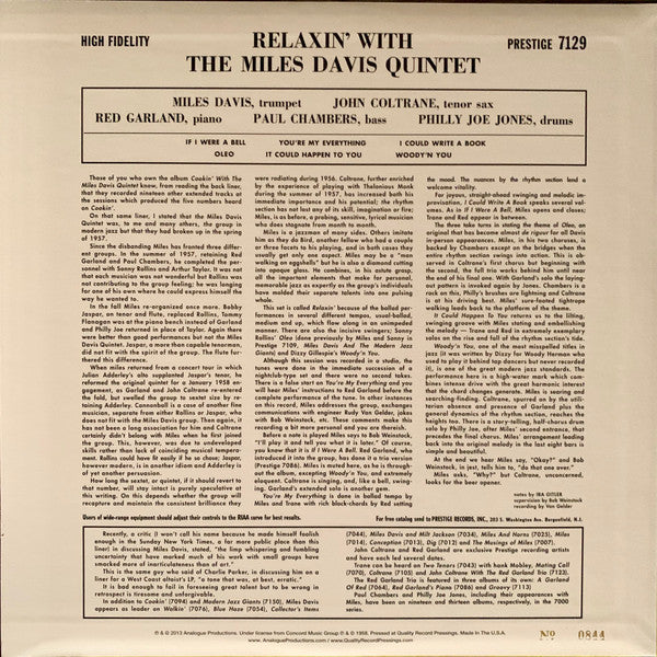 Relaxin' With The Miles Davis Quintet